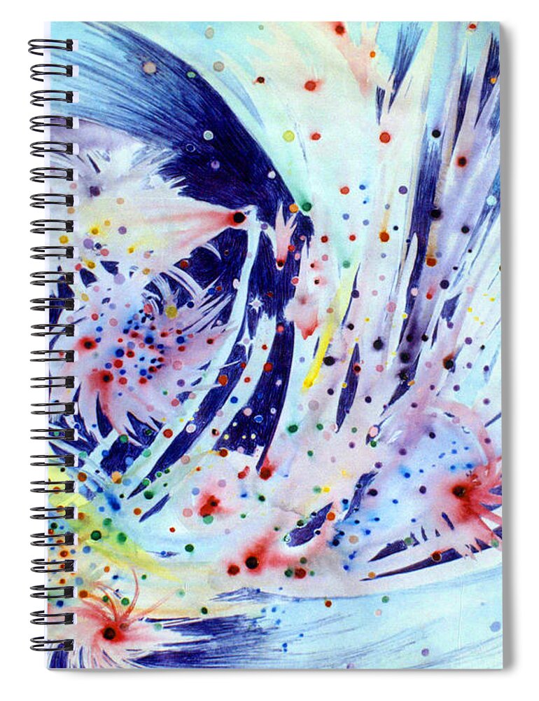 Abstract Spiral Notebook featuring the painting Cosmic Candy by Steve Karol
