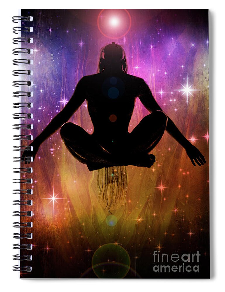 Festblues Spiral Notebook featuring the photograph Cosmic Enlightenment... by Nina Stavlund