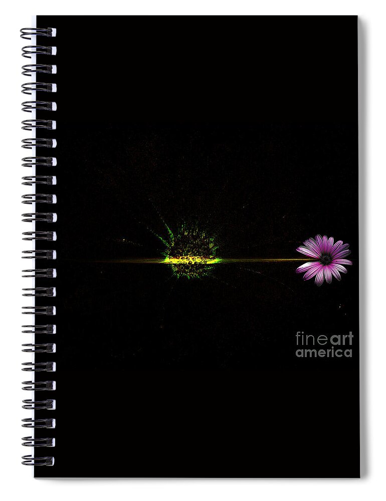 Digital Spiral Notebook featuring the digital art Cosmic Splash by Fei A