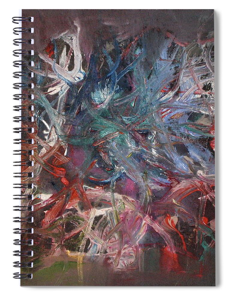 Universe Spiral Notebook featuring the painting Cosmic Web by Michael Lucarelli