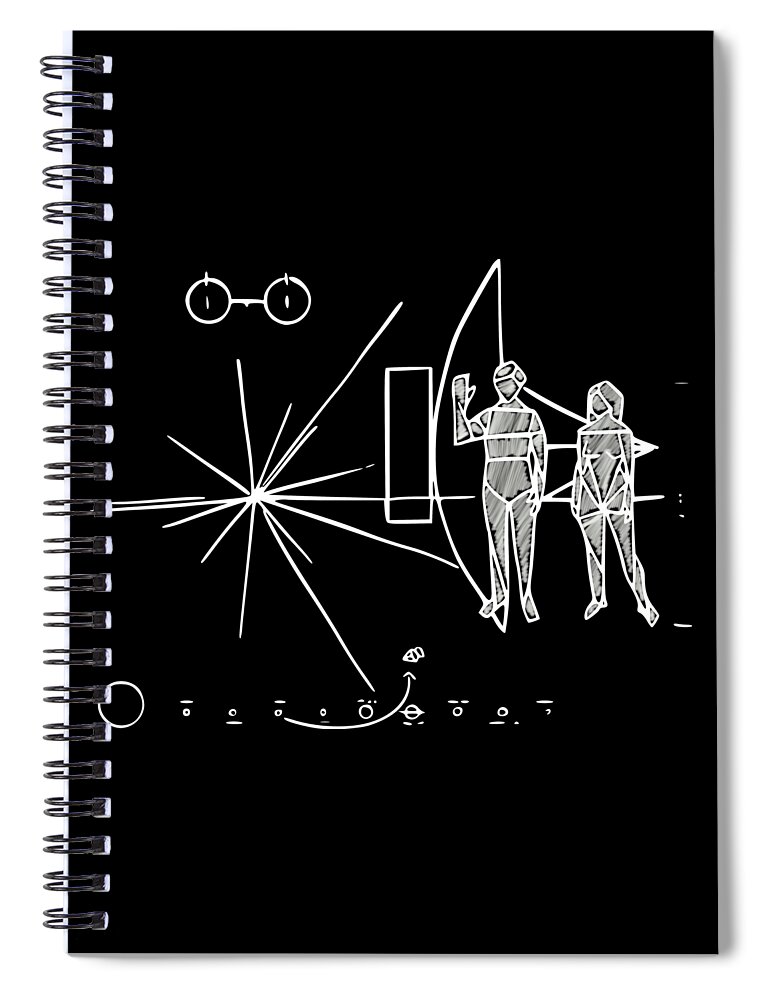 Cosmos Spiral Notebook featuring the digital art Cosmos greetings by Piotr Dulski