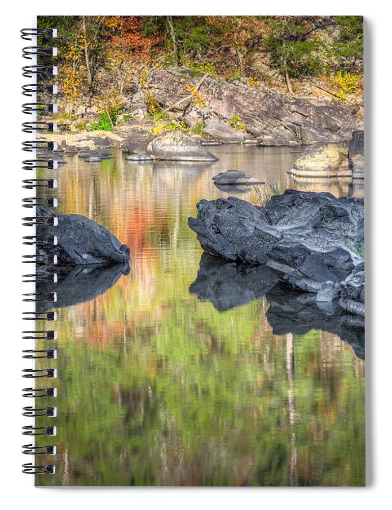 Cossatot River Spiral Notebook featuring the photograph Cossatot River Reflections by James Barber