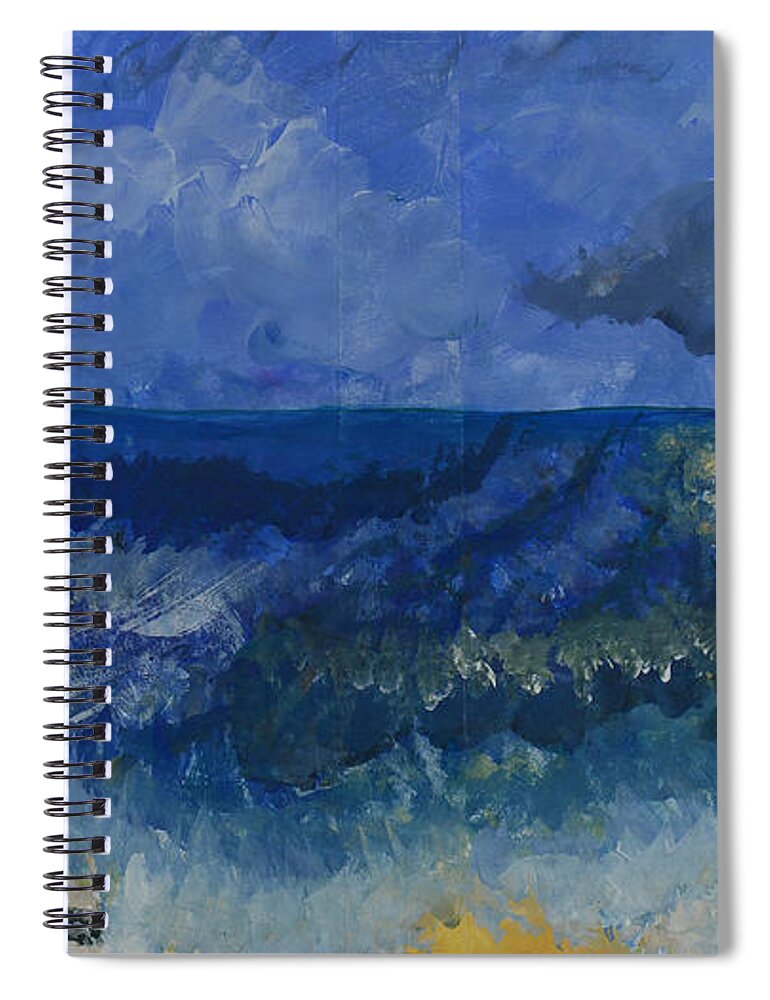 Painting Spiral Notebook featuring the painting Costa Rica Beach by Annette Hadley
