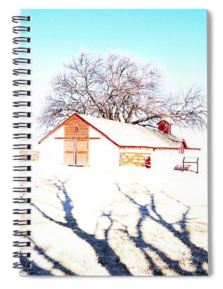 Ranch Spiral Notebook featuring the photograph Cottonwood Ranch, Kansas by Merle Grenz