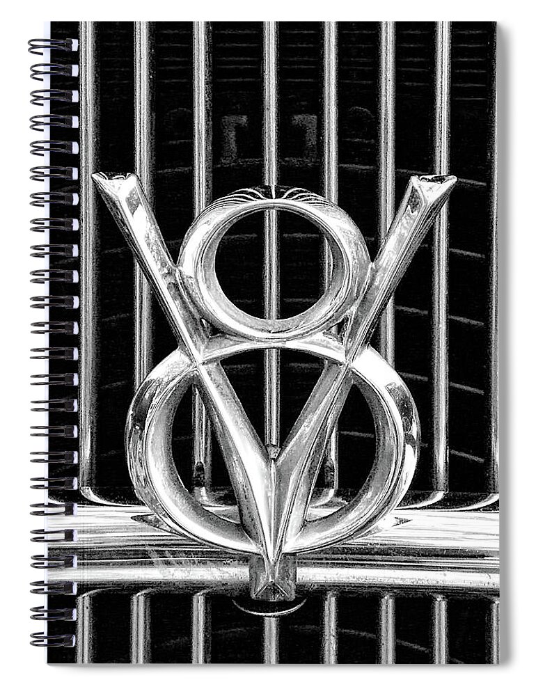 Black And White Spiral Notebook featuring the photograph Coulda Had a V8 by Jon Woodhams