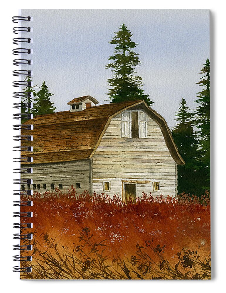 Country Landscape Spiral Notebook featuring the painting Country Landscape by James Williamson