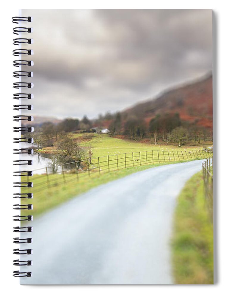 Agriculture Spiral Notebook featuring the photograph Country Lane In The Lakes -2 by Chris Smith