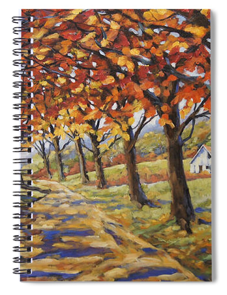 Art Spiral Notebook featuring the painting Country Road by Richard T Pranke