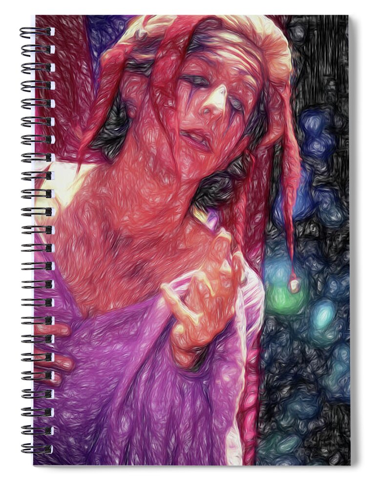 Jester Spiral Notebook featuring the photograph Court Jester by Paul W Faust - Impressions of Light