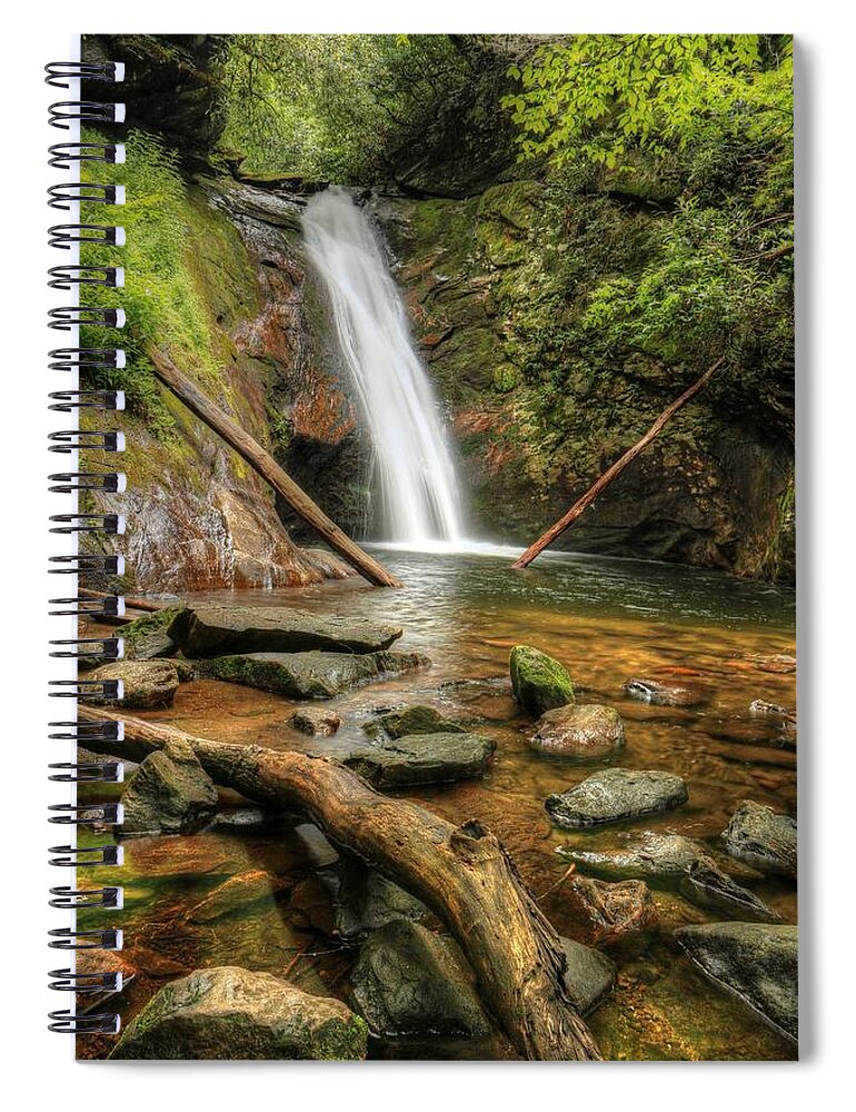 Courthouse Falls Spiral Notebook featuring the photograph Courthouse Falls by Carol Montoya