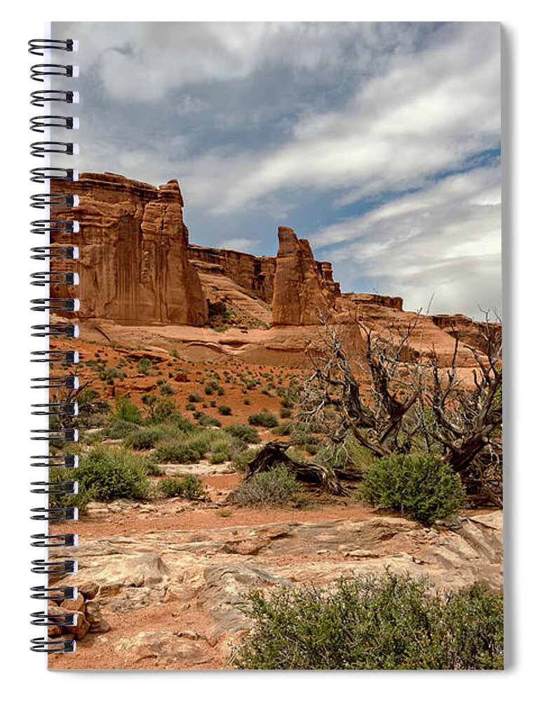 Arches National Park Spiral Notebook featuring the photograph Courthouse Towers by Steve L'Italien