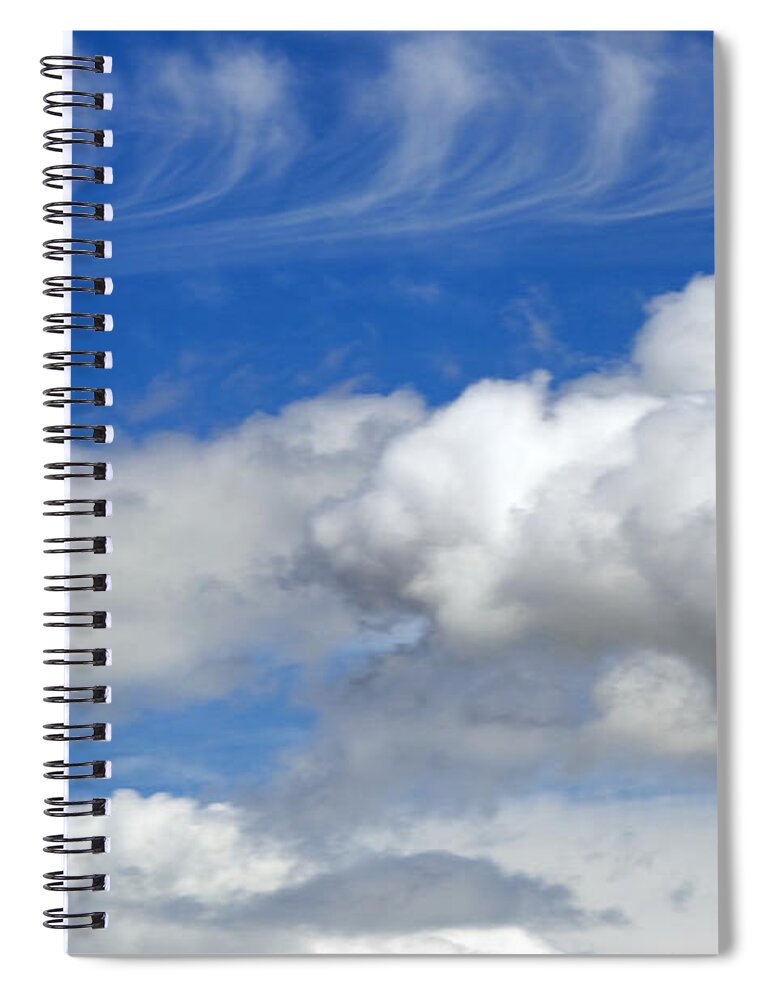 Cloud Spiral Notebook featuring the photograph Courting Clouds by Gwyn Newcombe