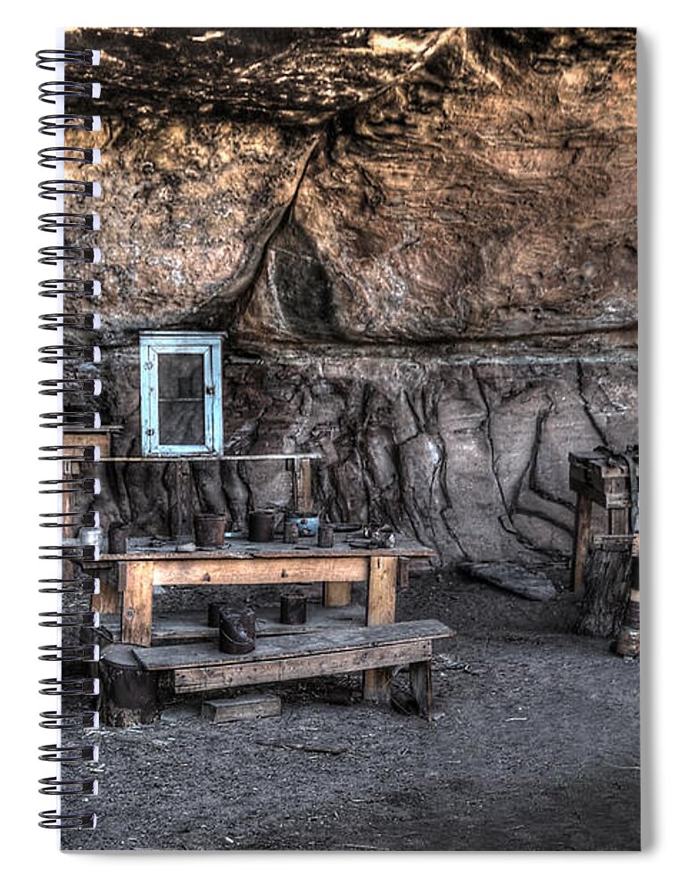 Photograph Spiral Notebook featuring the photograph Cowboy Camp 1880s by Richard Gehlbach