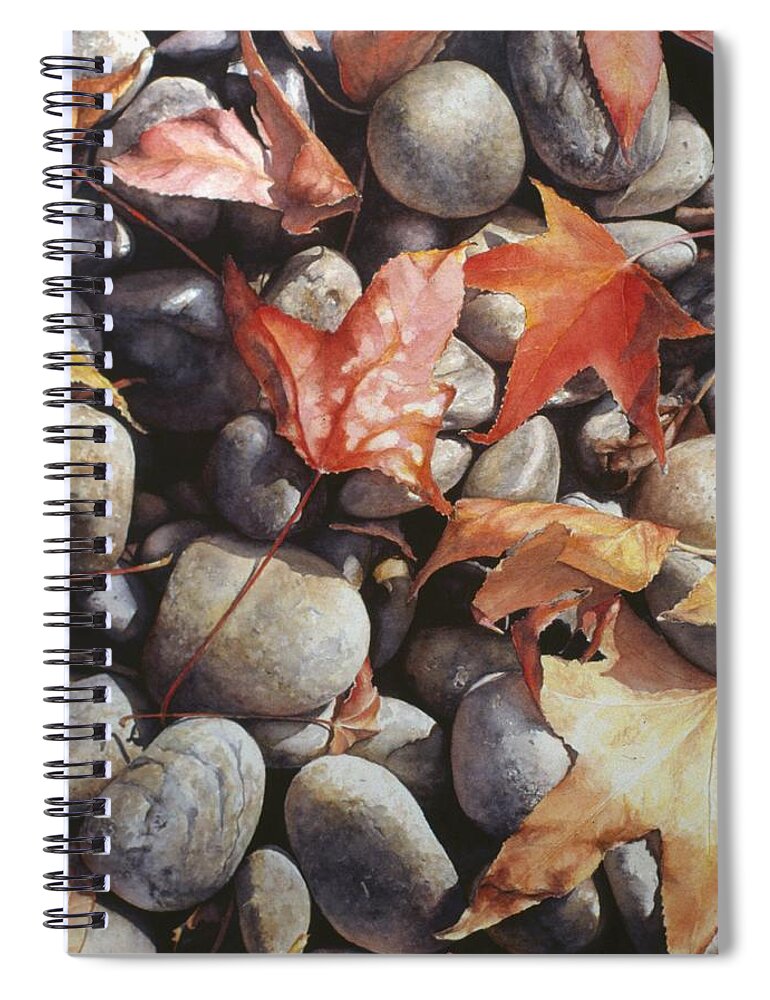 Landscape Spiral Notebook featuring the painting Cowper Street #1 by Barbara Pease