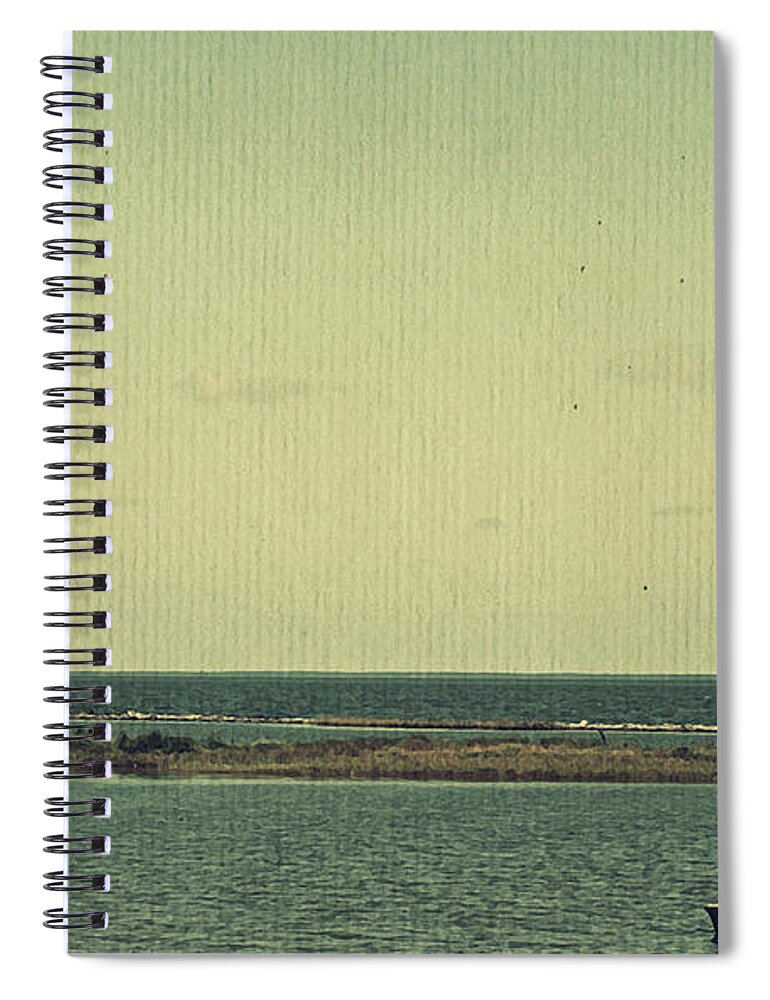 Appalachicola Spiral Notebook featuring the photograph Crab Boats by Laurie Perry