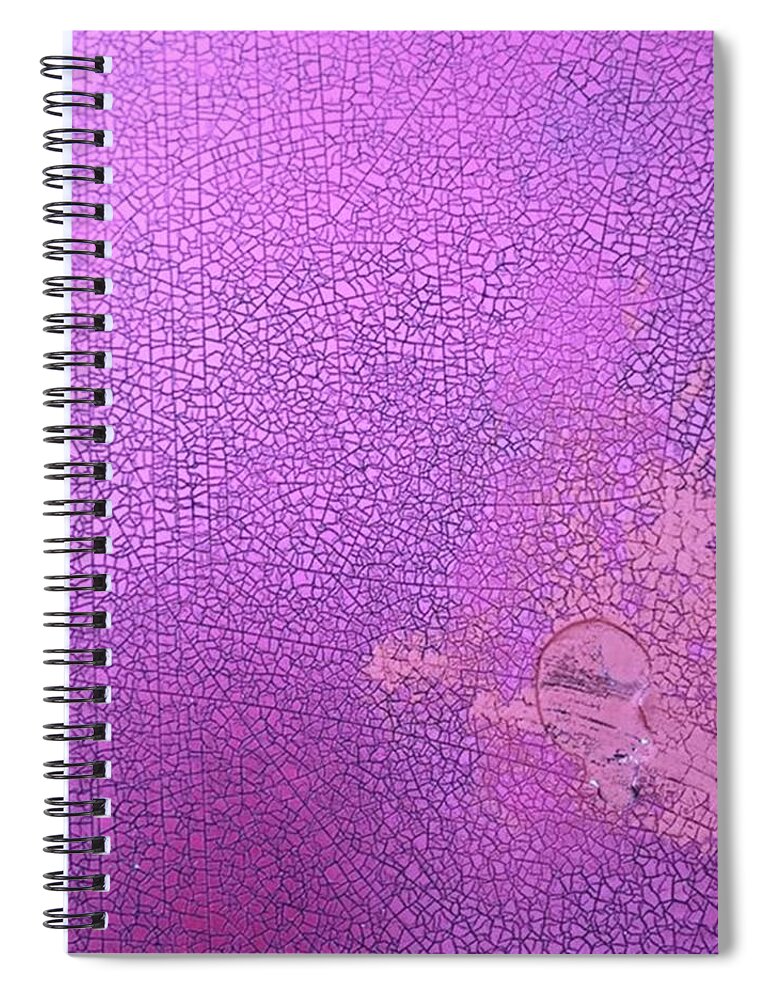 Minimalist Spiral Notebook featuring the photograph Crackle. Old Paint Makes Me Think Of by Ginger Oppenheimer