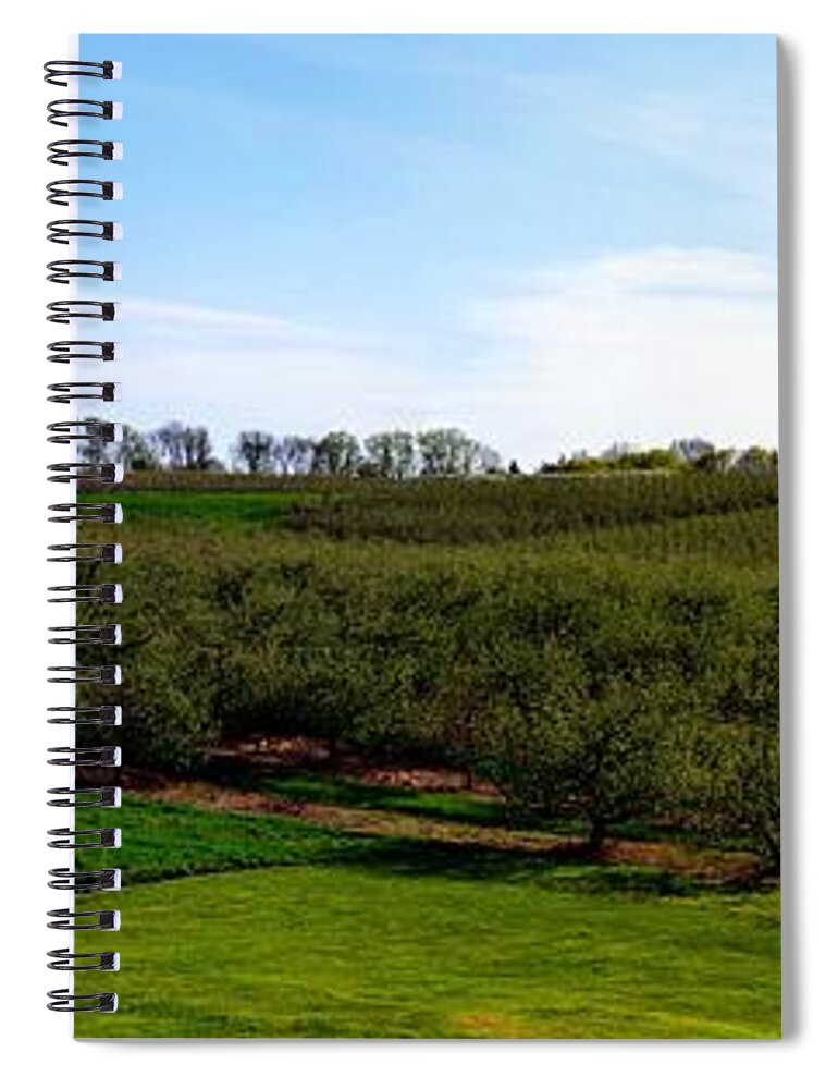 Orchard Spiral Notebook featuring the photograph Crane Orchards by Michelle Calkins