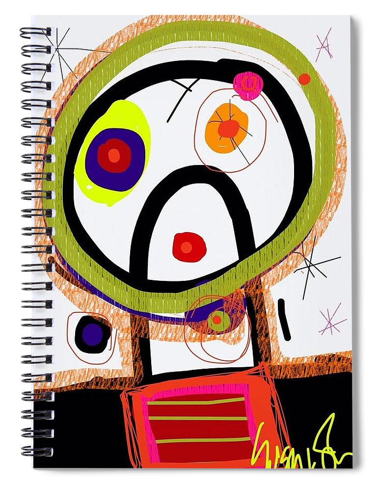 Kranky Spiral Notebook featuring the digital art Kranky Pants by Susan Fielder