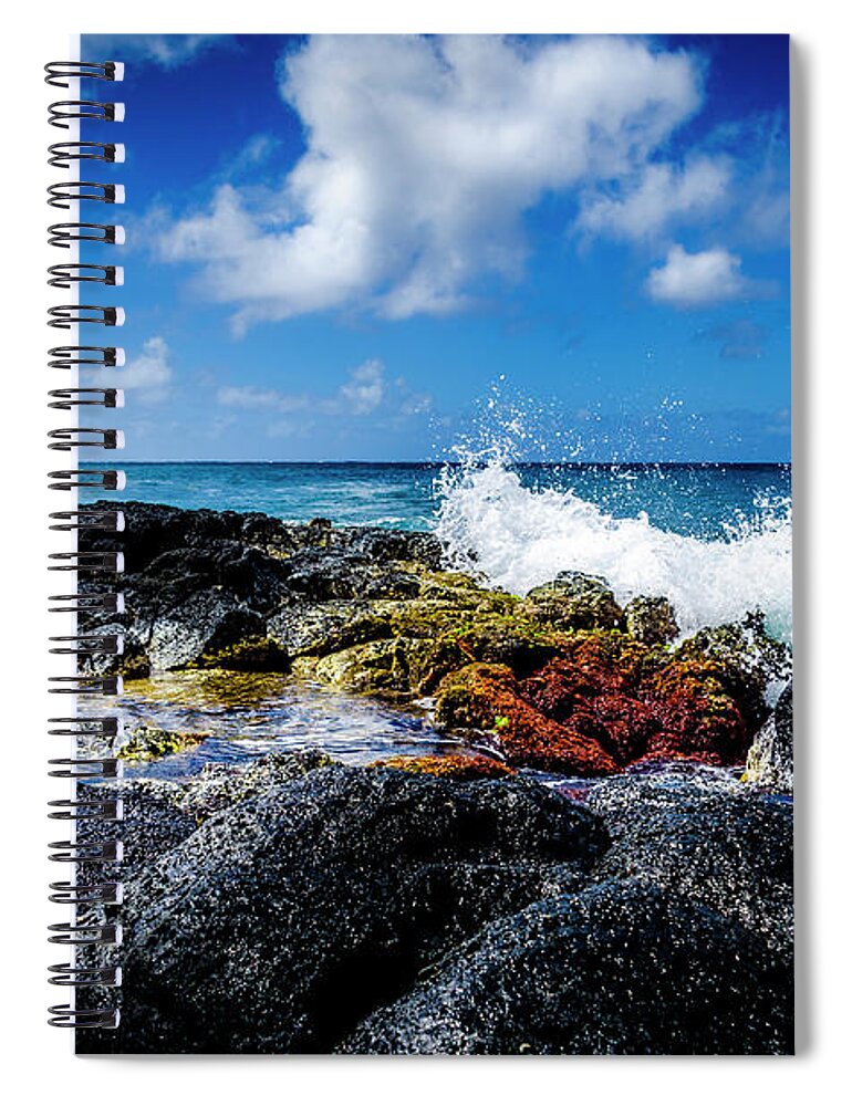 Ocean Spiral Notebook featuring the photograph Crashing waves by Daniel Murphy