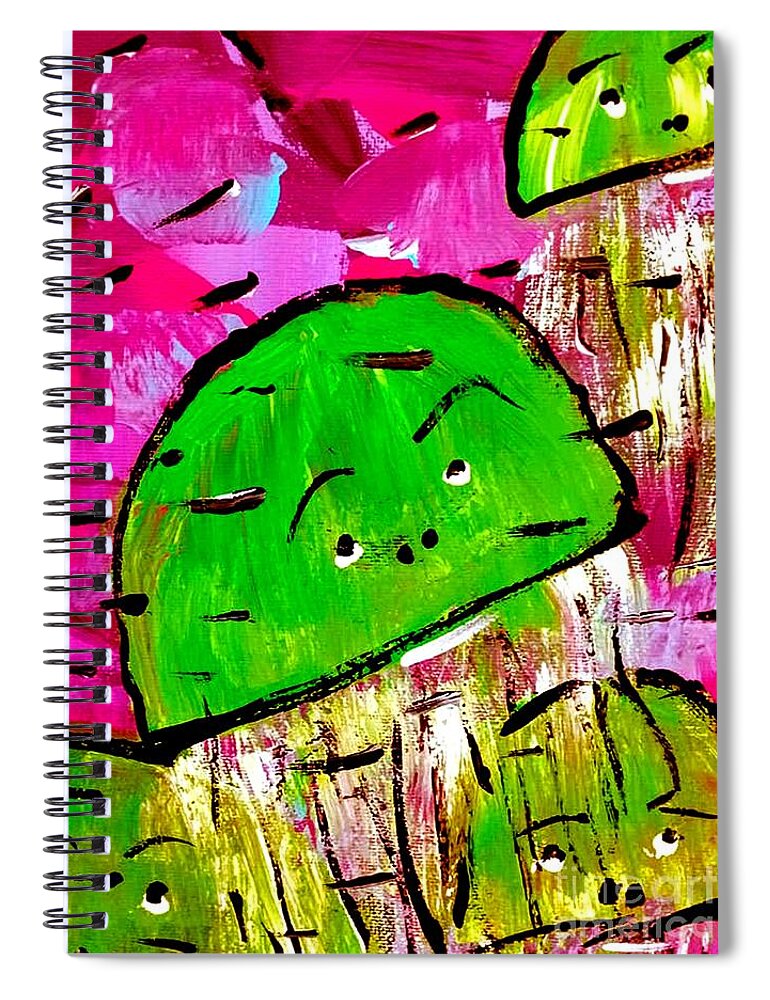 Jelly Fish Beach Ocean Sea Florida Spiral Notebook featuring the painting Crazy Jellies by James and Donna Daugherty