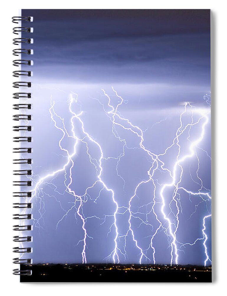 james Insogna Spiral Notebook featuring the photograph Crazy Skies by James BO Insogna