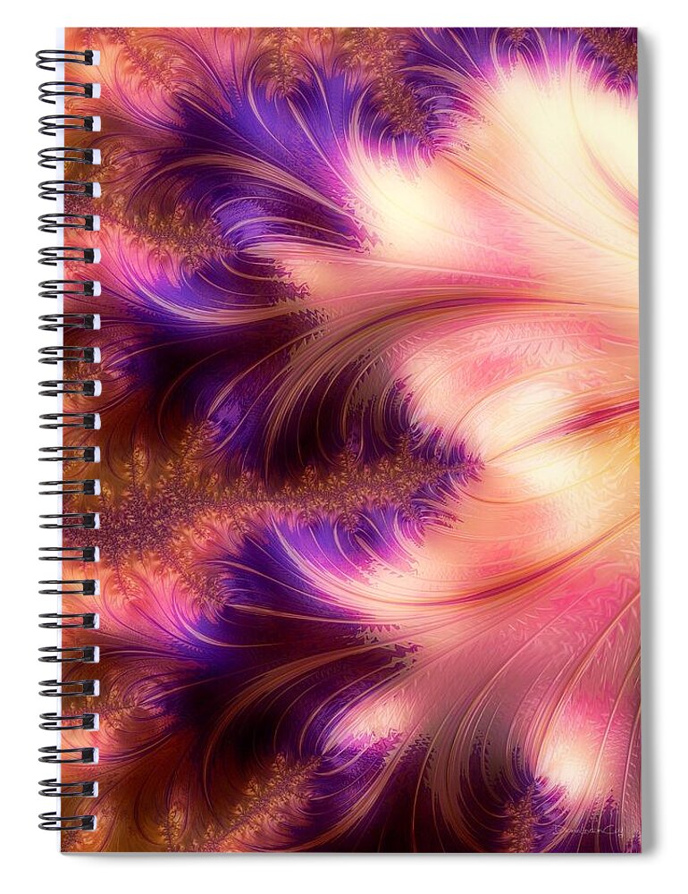 Cream Spiral Notebook featuring the photograph Cream and Purple Haze by Diane Lindon Coy
