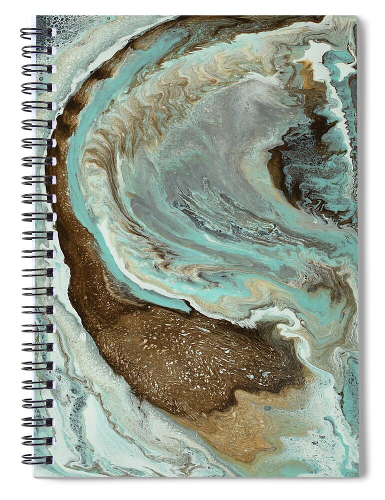 Organic Spiral Notebook featuring the painting Sandbar by Tamara Nelson