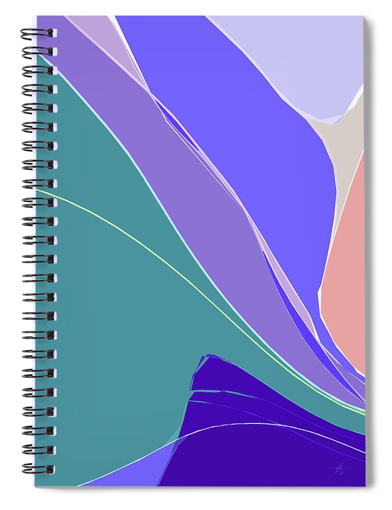 Abstract Spiral Notebook featuring the digital art Crevice by Gina Harrison