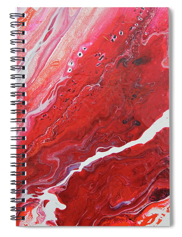Crimson Spiral Notebook featuring the painting Crimson Study by Madeleine Arnett