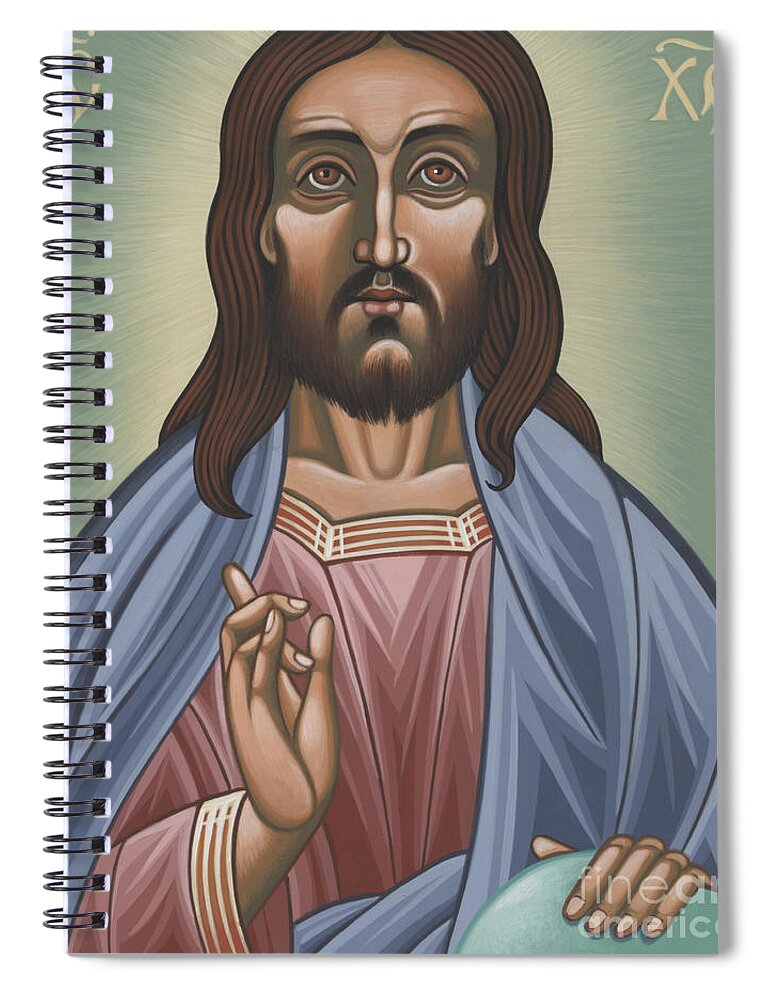 Cristo Pantocrator Spiral Notebook featuring the painting Cristo Pantocrator 175 by William Hart McNichols