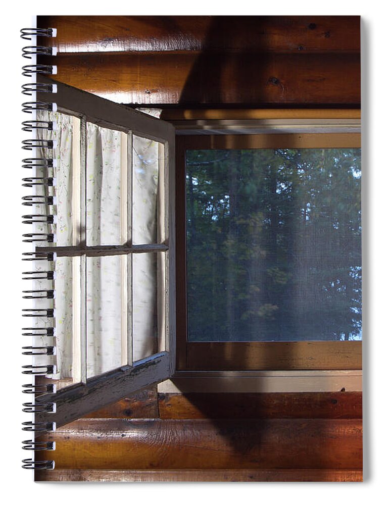 Crooked Lake Cabins And Resort Spiral Notebook featuring the photograph Crooked Lake by Cynthia Dickinson