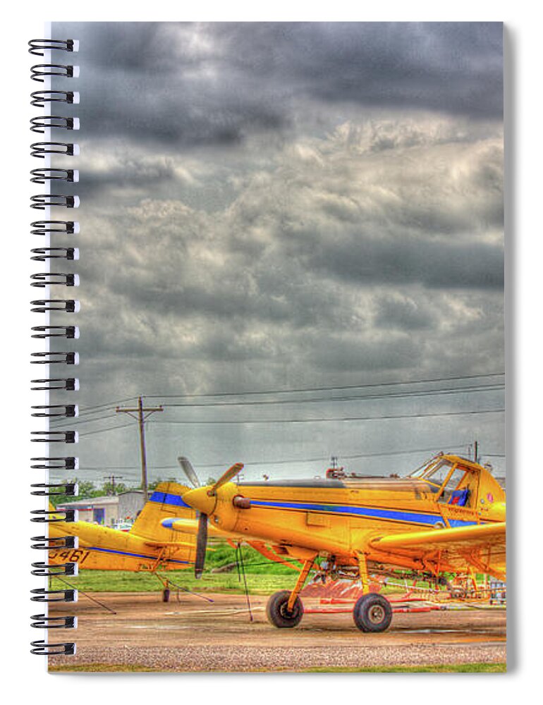 Crop Duster Spiral Notebook featuring the photograph Crop Duster 003 by Barry Jones