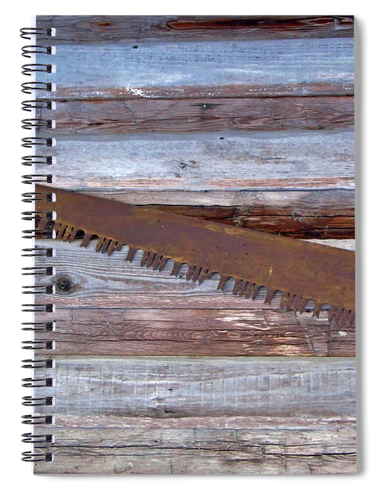 Saw Spiral Notebook featuring the photograph Crosscut Saw by D Hackett