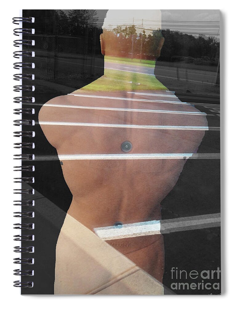 Surrealism Spiral Notebook featuring the photograph Crossing Over by Lyric Lucas