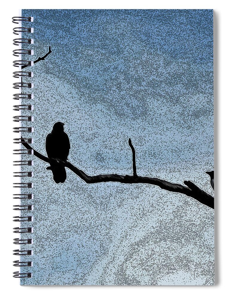 Sandra Church Spiral Notebook featuring the photograph Crows On A Branch by Sandra Church