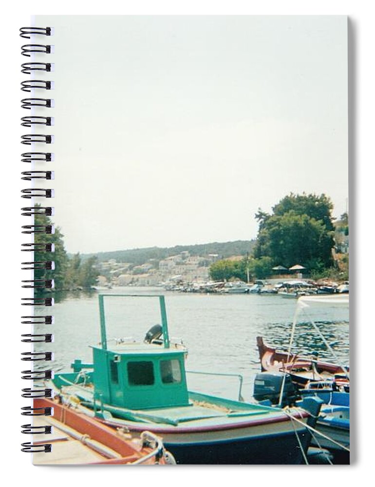 Landscape Spiral Notebook featuring the photograph Cruise in the Mediterranean Sea by Ila Cameraobscura