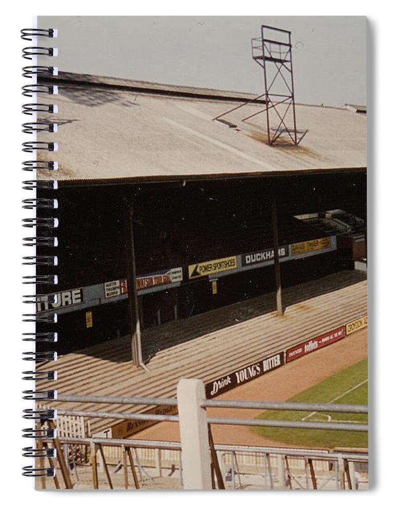 Crystal Palace Spiral Notebook featuring the photograph Crystal Palace - Selhurst Park - West Main Stand 2 - 1980s by Legendary Football Grounds