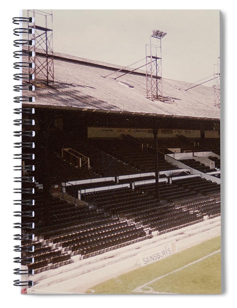 Crystal Palace Spiral Notebook featuring the photograph Crystal Palace - Selhurst Park - West Main Stand 3 - 1980s by Legendary Football Grounds