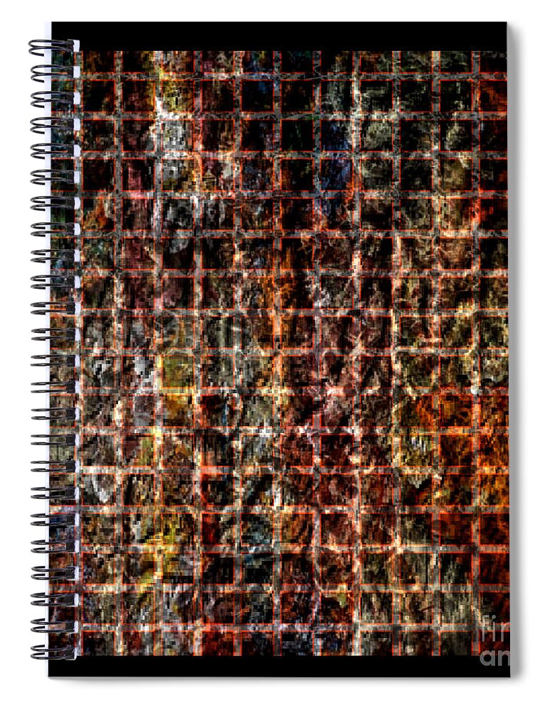 Conceptual Spiral Notebook featuring the digital art Grid Series 3-2 by Walter Neal