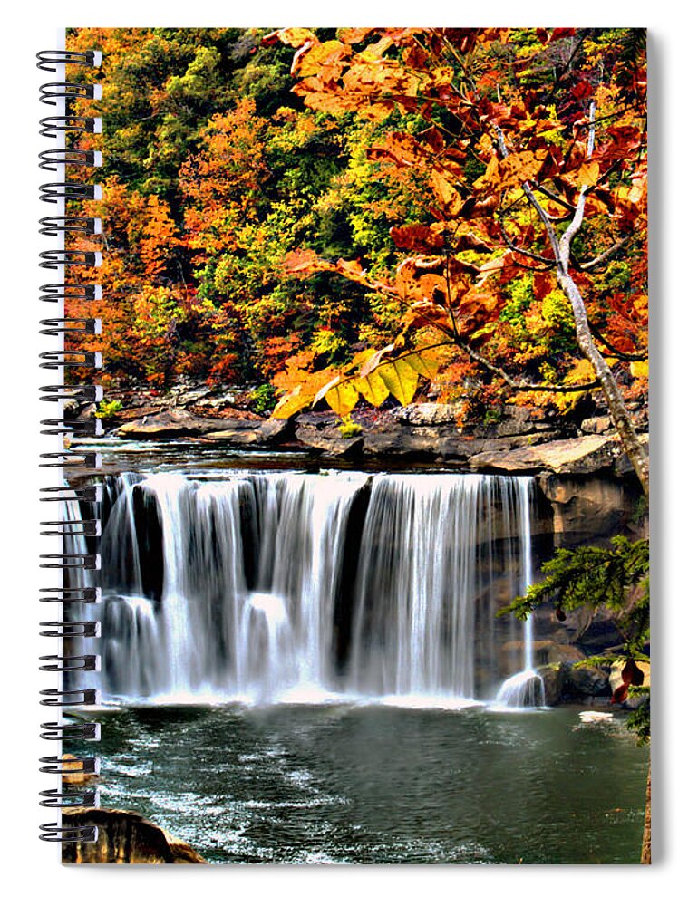 Waterfall Spiral Notebook featuring the photograph Cumberland Falls by Ken Frischkorn