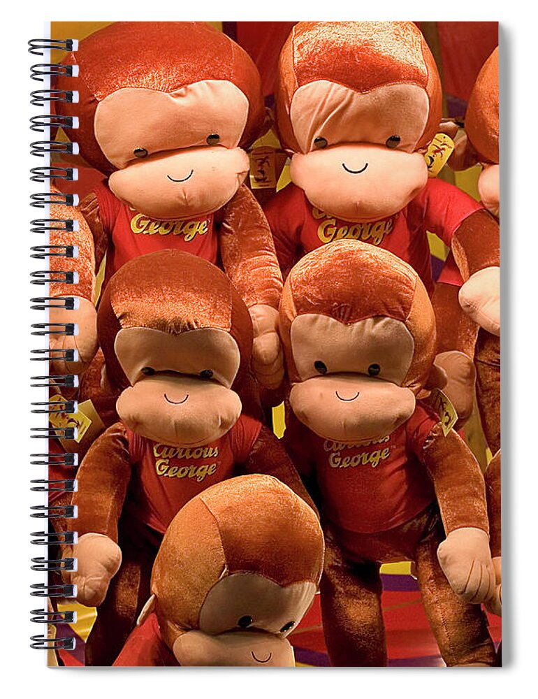 Endre Spiral Notebook featuring the photograph Curious George by Endre Balogh