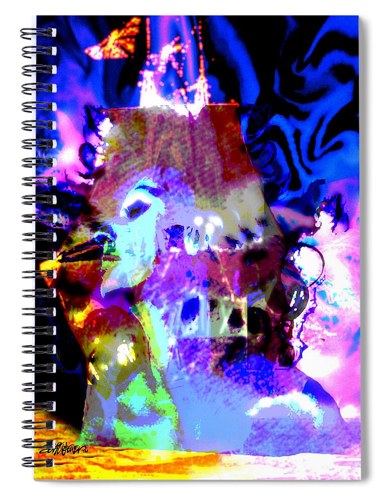 Sea Spiral Notebook featuring the digital art Curse of the Sea Witch by Seth Weaver