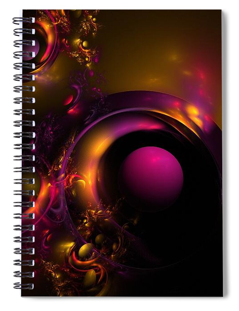 Fractal Spiral Notebook featuring the digital art Curvy Baby by Lyle Hatch