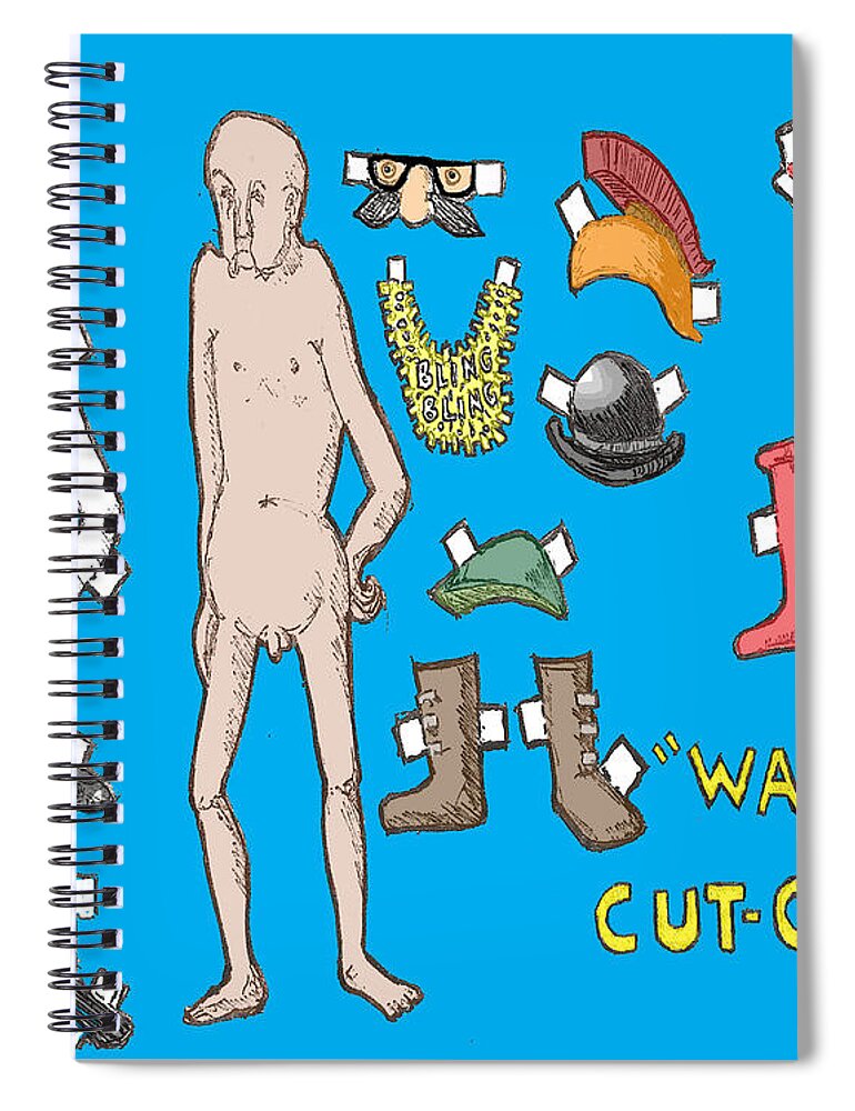  Spiral Notebook featuring the drawing Cut Outs by R Allen Swezey
