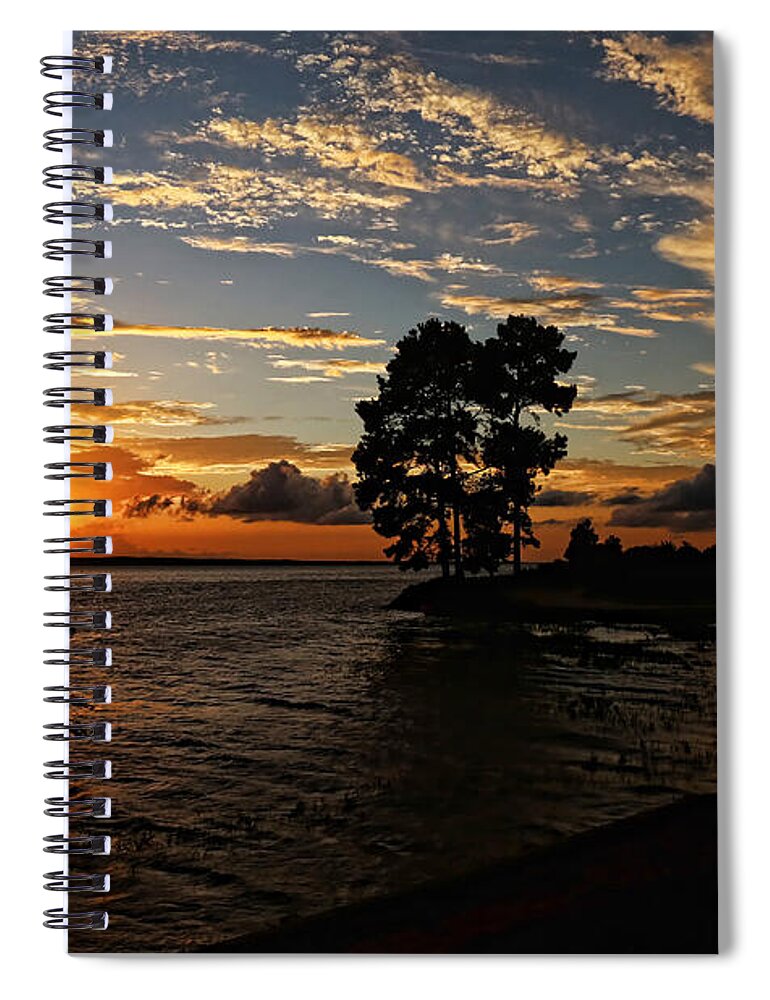 Many Louisiana Spiral Notebook featuring the photograph Cypress Bend Resort Sunset by Judy Vincent