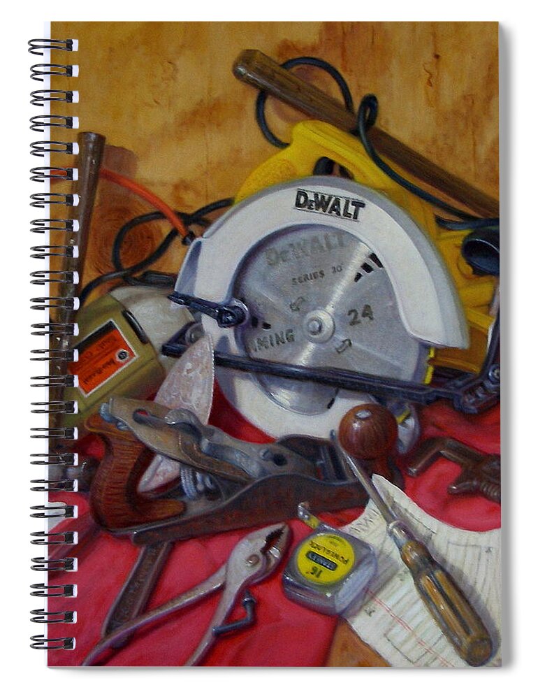 Realism Spiral Notebook featuring the painting D. I. Y. 2  by Donelli DiMaria