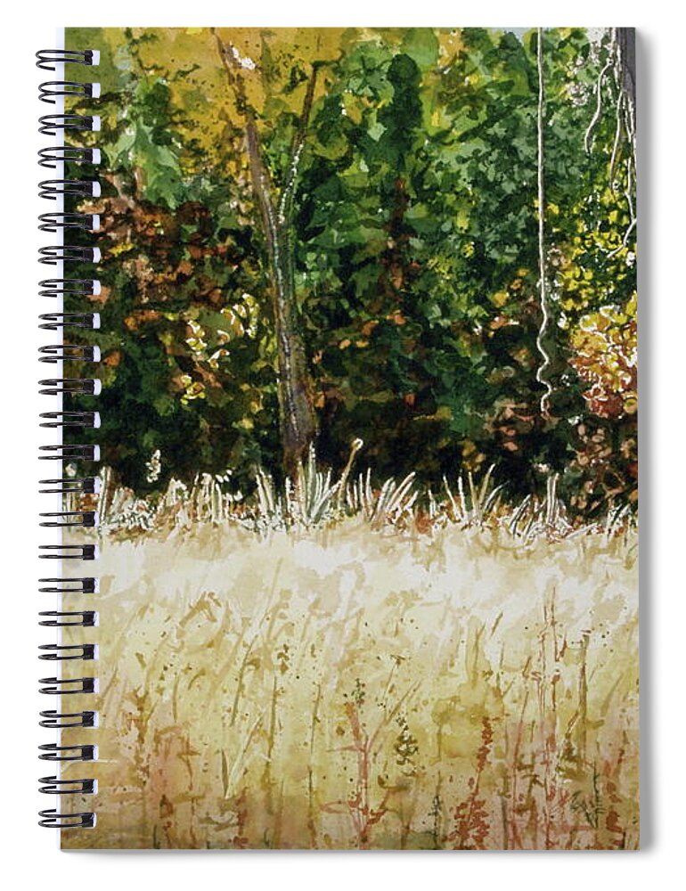 Landscape Spiral Notebook featuring the painting D Vine by Lynn Babineau