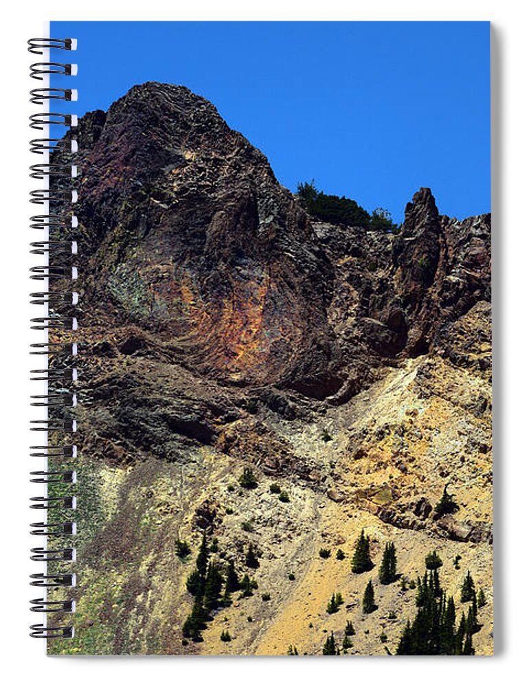 Dacite Lava Outcrop On Mount Lassen Spiral Notebook featuring the photograph Dacite Lava Outcrop on Mount Lassen by Frank Wilson