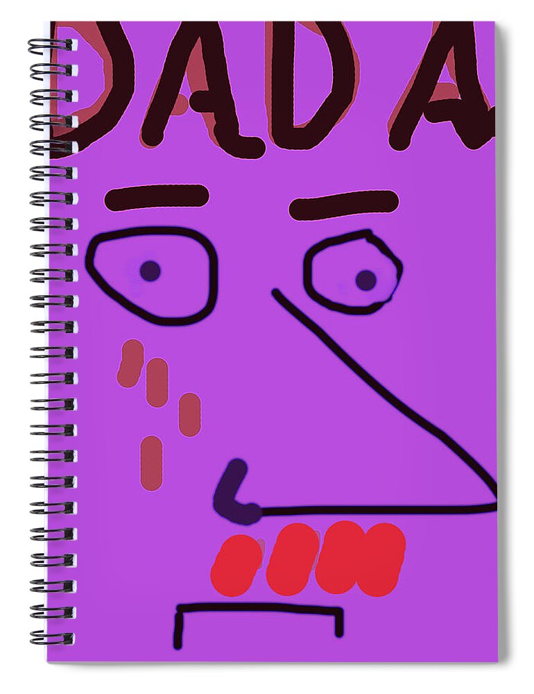 Dadaism Spiral Notebook featuring the drawing Dada Poster No 5 by Paul Sutcliffe