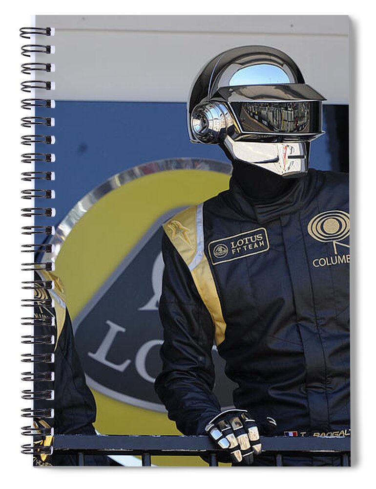 Daft Punk Spiral Notebook featuring the digital art Daft Punk by Super Lovely